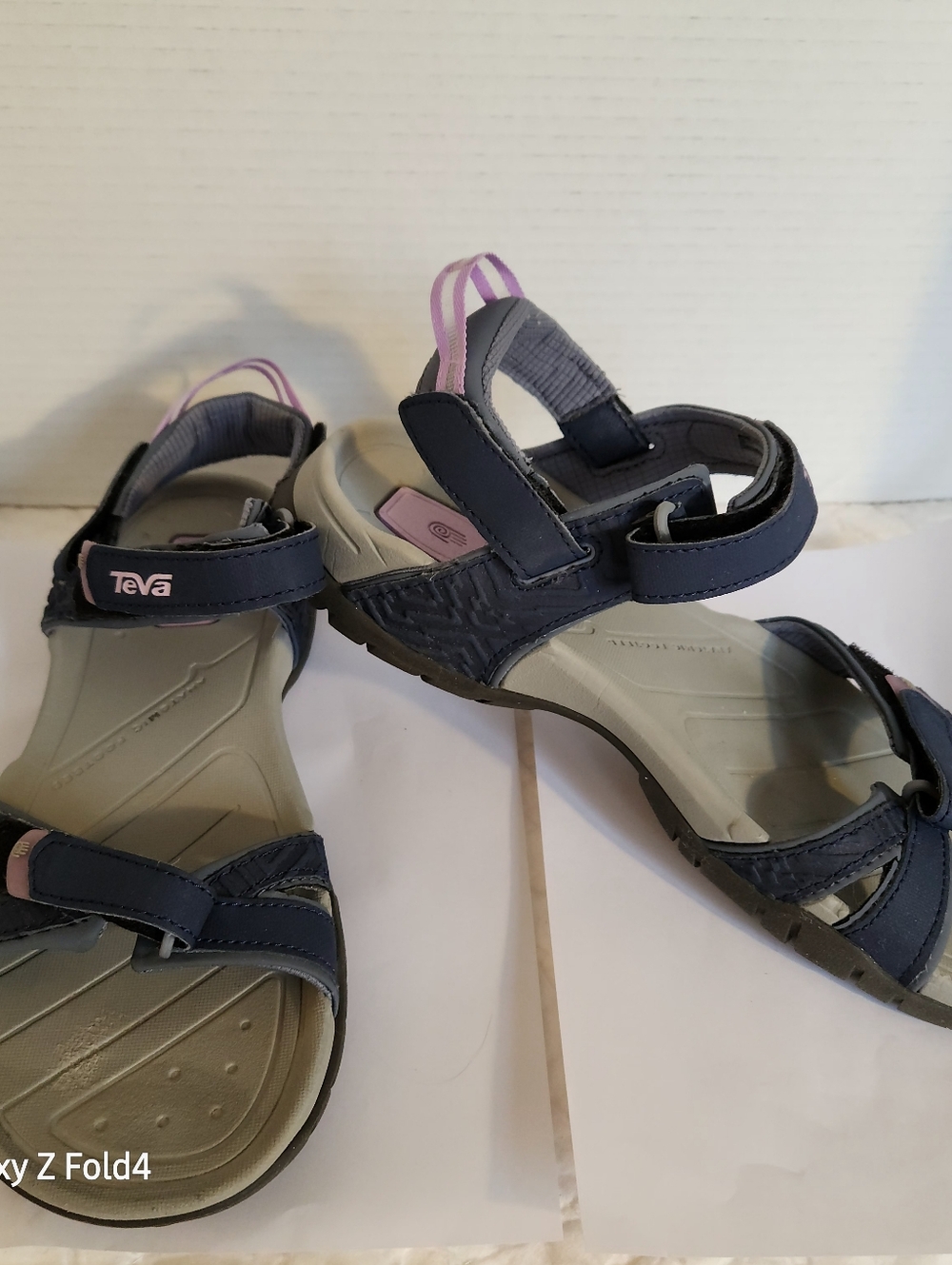Teva Women's Navy and Light Pink Outdoor Sport Sandals